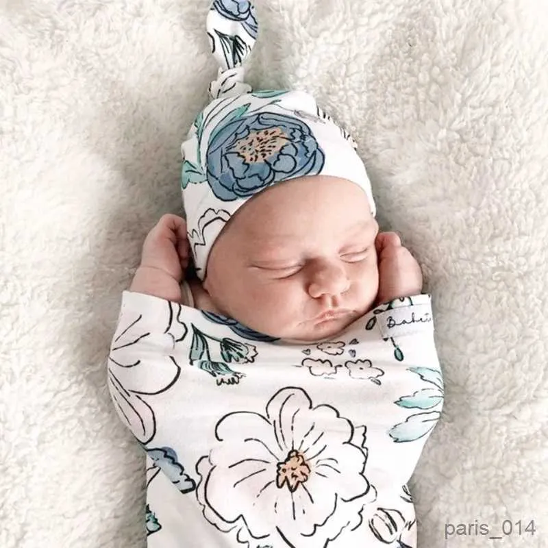 Filtar baby swaddles nyfödda filt spädbarn sömn säck wrap hatt set nyfödda barn fotografering rekvisita tillbehör