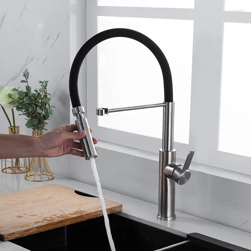 Kökskranar kranar Pull Down Sink Mixer 304 SUS TAPS TAP TAP