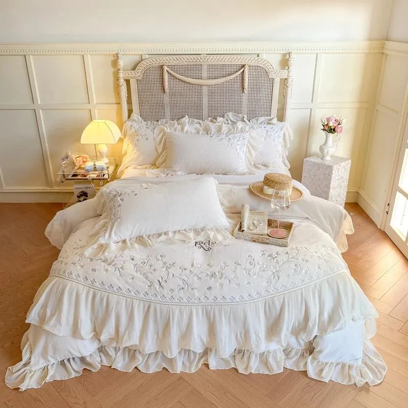 Romantic Pink Lace Ruffles Comforter Sets Kmart With Flowers