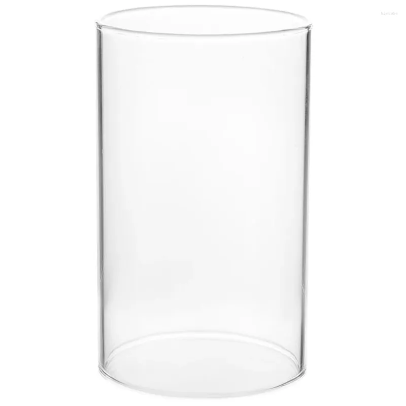 Portacandele Paralume Paralumi in vetro Candele in barattolo Trasparente Supporto piccolo con estremità aperta Pilastro Cilindri alti Decorazione da tavolo
