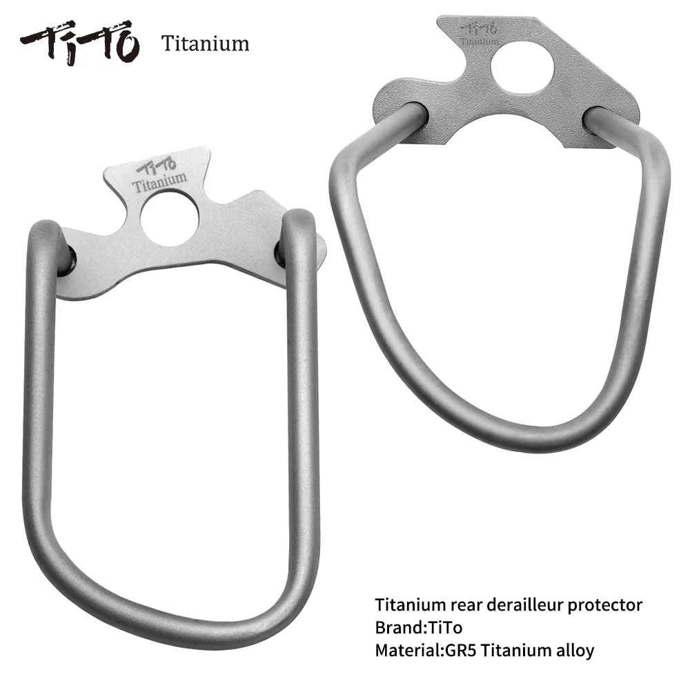 TiTo Titanium Fiets Achterderailleur Guard Rack Protector voor Mountain Road Cycling Bike Toepassen op Sram en Shimano