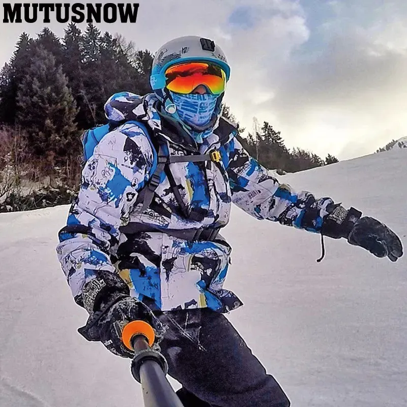 Outros artigos esportivos homens jaqueta de esqui calças de esqui inverno quente à prova de vento impermeável esportes ao ar livre snowboard marcas casaco de esqui calças terno de esqui 231023
