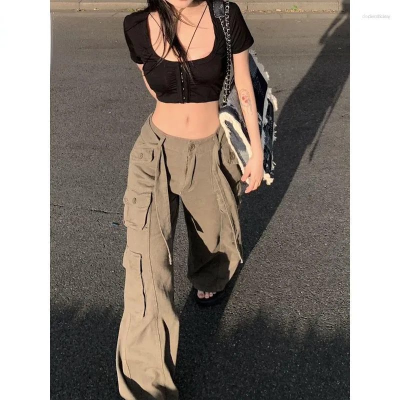 Solid Slim Fit Streetwear Women Pants High Waist Y2k Clothes Pantalones  Aesthetic Fashion Trousers Full Length