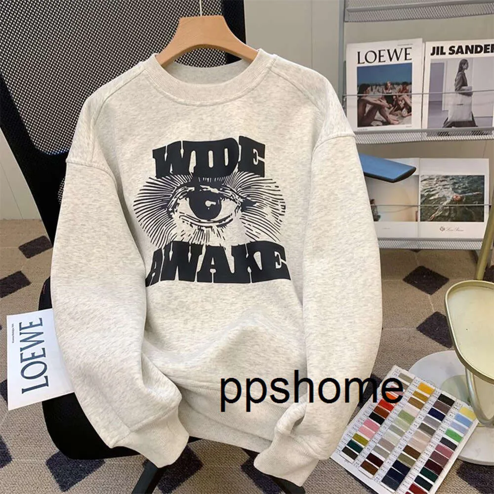 Mode ppshome pull col rond gris pour femmes au printemps mince et haut de gamme super beau petit haut à capuche surdimensionné