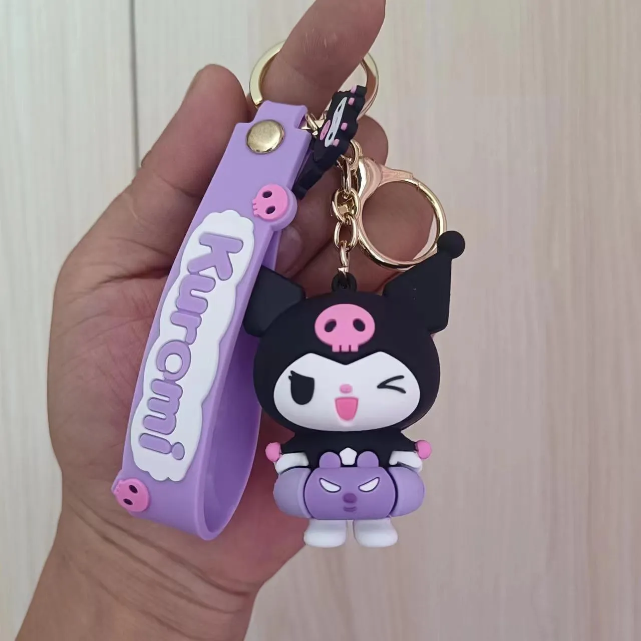 Kawaii Kuromi Keychain 2024: Cute Car Keyring Doll Bag
