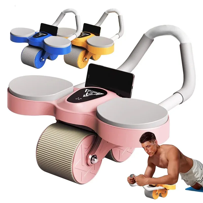 Sit Up Benches Elbow Rest Automatic Rebound Abdominal Wheel Abdominal Exercise Machine Abdominal Muscle Roller Core Strengthening Trainer 231025