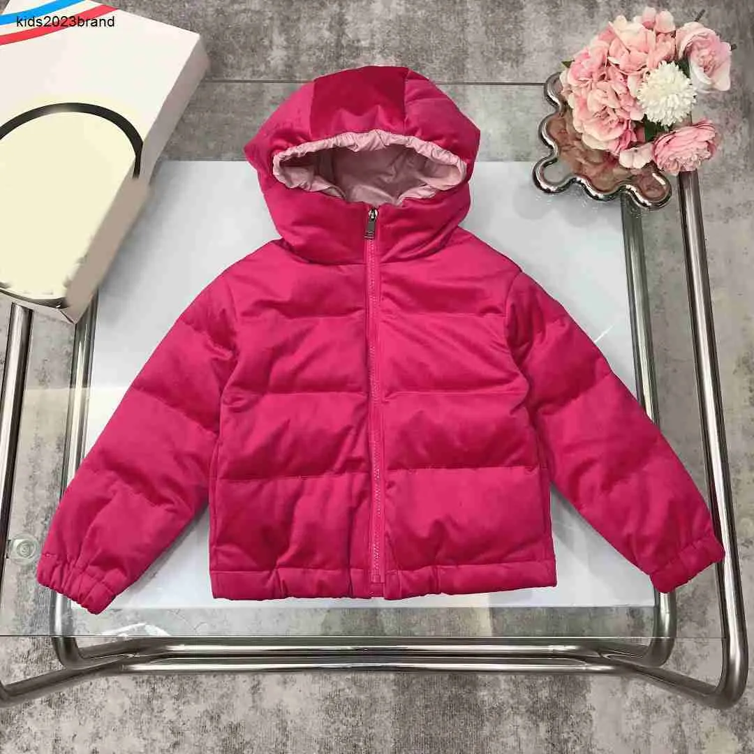 Nueva chaqueta de plumón para bebé, diseño muy cálidas, ropa de invierno para niños, talla 100-160, abrigo con textura de ante para niños, 25 de octubre