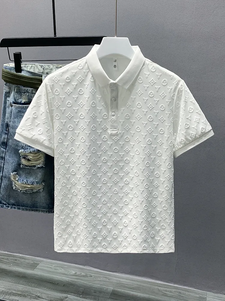 Designer Fashion Top Abbigliamento aziendale di alta qualità Dettagli da colletto ricamato da polo a maniche corte Mens M4XL