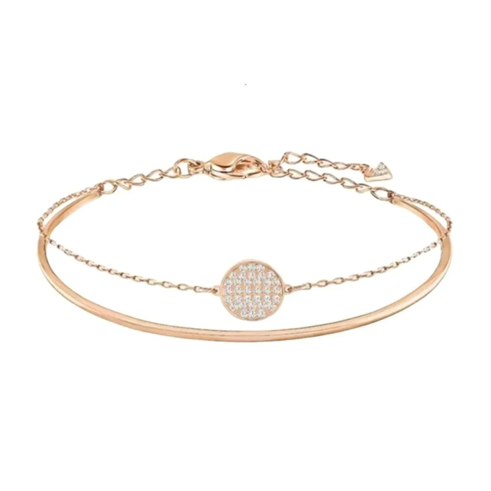 Bransoletka Swarovski Wysoka jakość kobiety połknięcia imbiru Rose Gold Racquet Bransoletka Women Ins Fashion