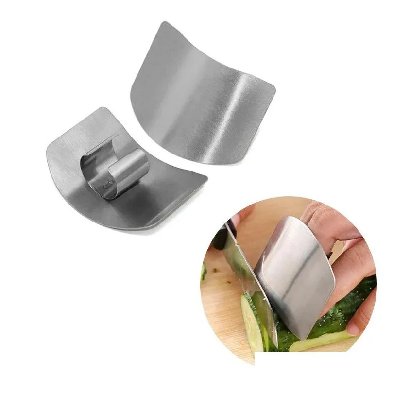 Other Kitchen Tools 1Pc Stainless Steel Knife Finger Hand Guard Protector For Cutting Slice Safe Cooking Protection Tools Drop Deliver Dhjna