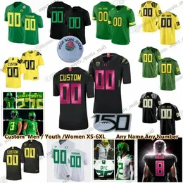 Custom NCAA Oregon Ducks College Football Jerseys Bo Nix Austin Novosad Marcus Sanders Brock Thomas  Thompson Ellis Bynum Brison Cobbins Dante Dowdell