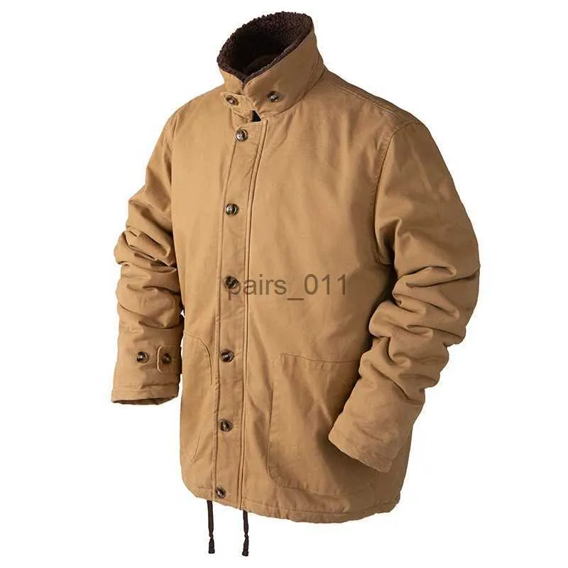 Erkek Ceketler 2023 N1 Güverte Ceket Çalışması USN WW2 Vintage Us Donanma USMC Ordusu Askeri Pamuklu Taktik Sıcak Kalın Giysiler Erkekler İçin Kış N-1 YQ231025