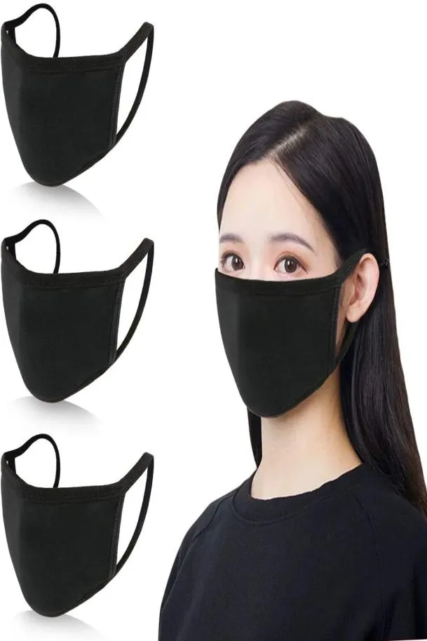 Masque facial design Coton Noir Gris Masque Bouche Masque Anti PM25 Filtre à charbon actif style coréen Fabric3480732