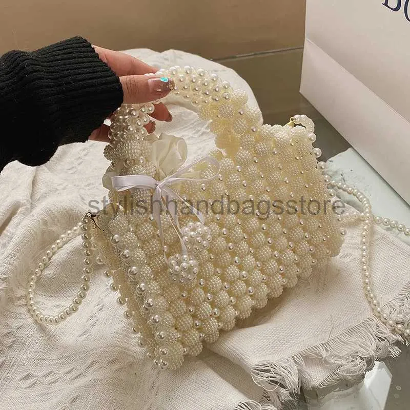 Shoulder Bags Handbags Beaded Women's Handbag Knitted Casual Handbag Party Cute Beach Shoulder Bag Women's Fashion Cross Body Bagstylishhandbagsstore