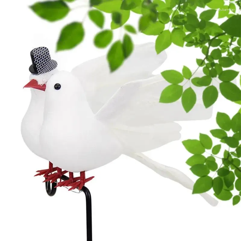 庭の装飾シミュレーション用の偽像鳥モデル飾り人工クラフトフォームバードホワイト
