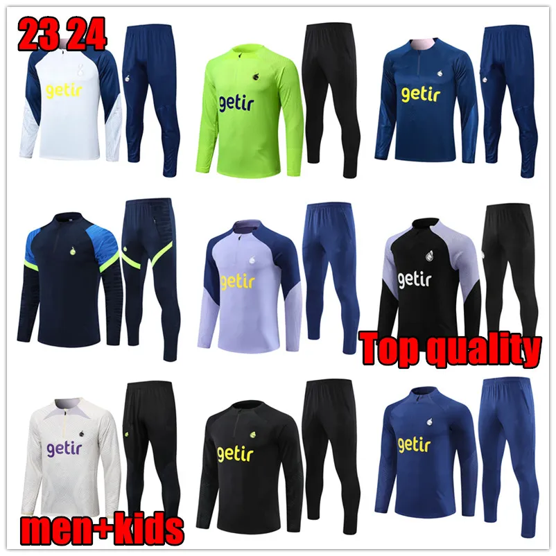 2023 Hot spurs tracksuits soccer SET training suit 23/24 New style TOTTENHAM Long sleeve KANE tracksuit football jacket chandal futbol adult and kids survetement top