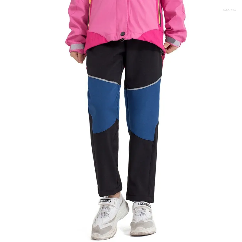 Охотничьи штаны Facecosy, детские зимние лыжные софтшеллы, водонепроницаемые теплые флисовые брюки для походов и прогулок для мальчиков и девочек, для занятий спортом на открытом воздухе, скалолазания