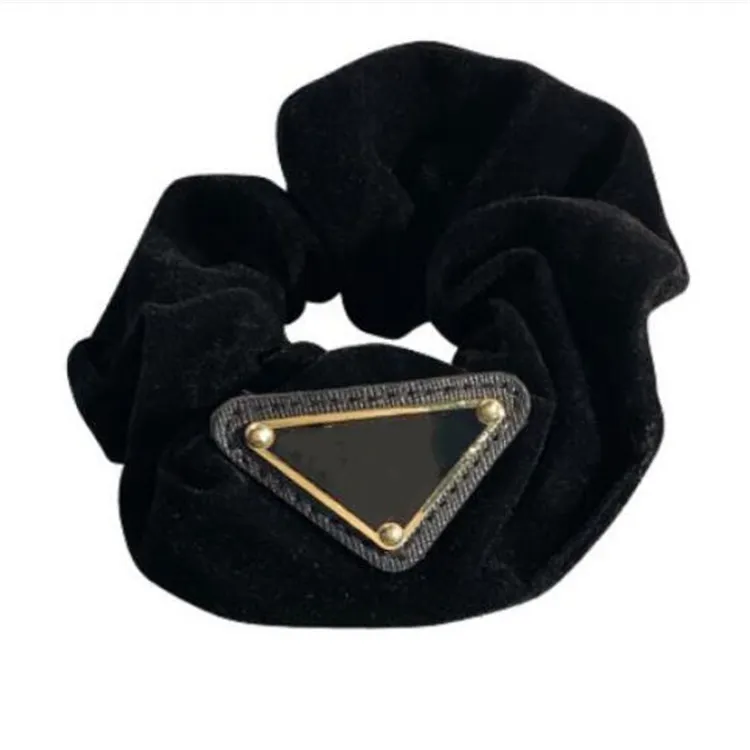 Flannel Girl Hair Ring Letter Triangle Elastic Rubber Bands Hairbands Ponytail Holder Hair Ties Fashion Women Hairpin Luxury Designer Girls Hair Accessories