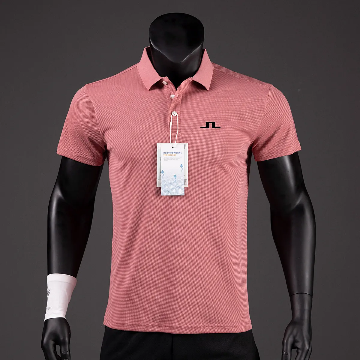 Męskie polo letnie koszule golfowe mężczyźni swobodny koszulki polo krótkie rękawy lato oddychanie szybkie suche j Lindeberg golf golf t -shirt 23 185