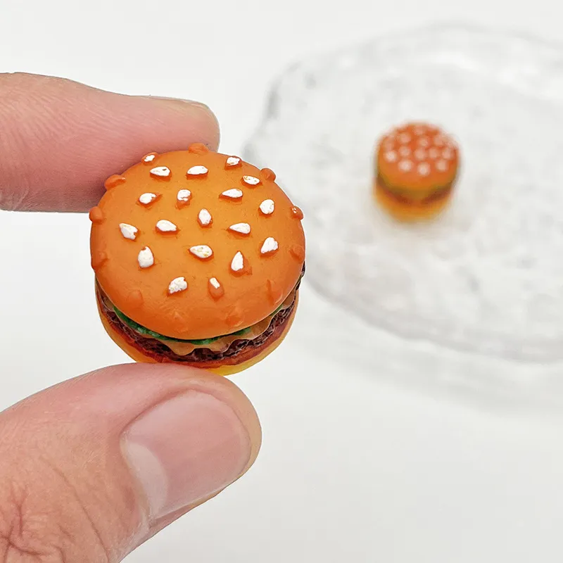 Гамбургер миниатюрная мини-форма для еды из смолы для DIY ювелирных аксессуаров поддельные украшения 1222138