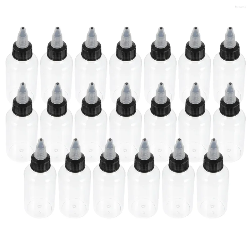 Dinnerware Sets 20 Pcs Squeeze Bottle Pointed Mouth Containers Plastic Go Caulking Bottles Gaps Filling Ink Cover Refillable Pigment