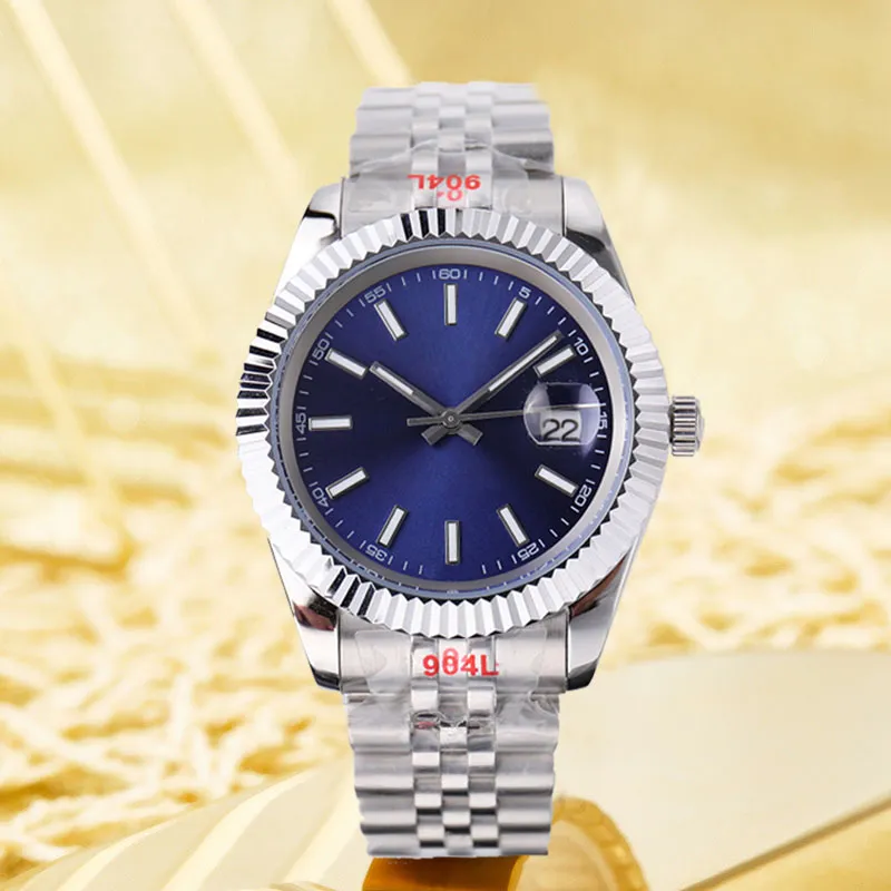 Dameshorloge Luxe Automatische Mechanische Horloges Roestvrij Staal Waterdicht Horloge Voor Mannen Beweging Horloges Blauwe Wijzerplaat 36 Mm 41 Mm Horloges