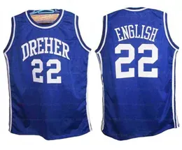 College Basketball Wears Custom Alex English #22 High School Basketball Jersey Mens Stitched Blue Any Name Number Jerseys