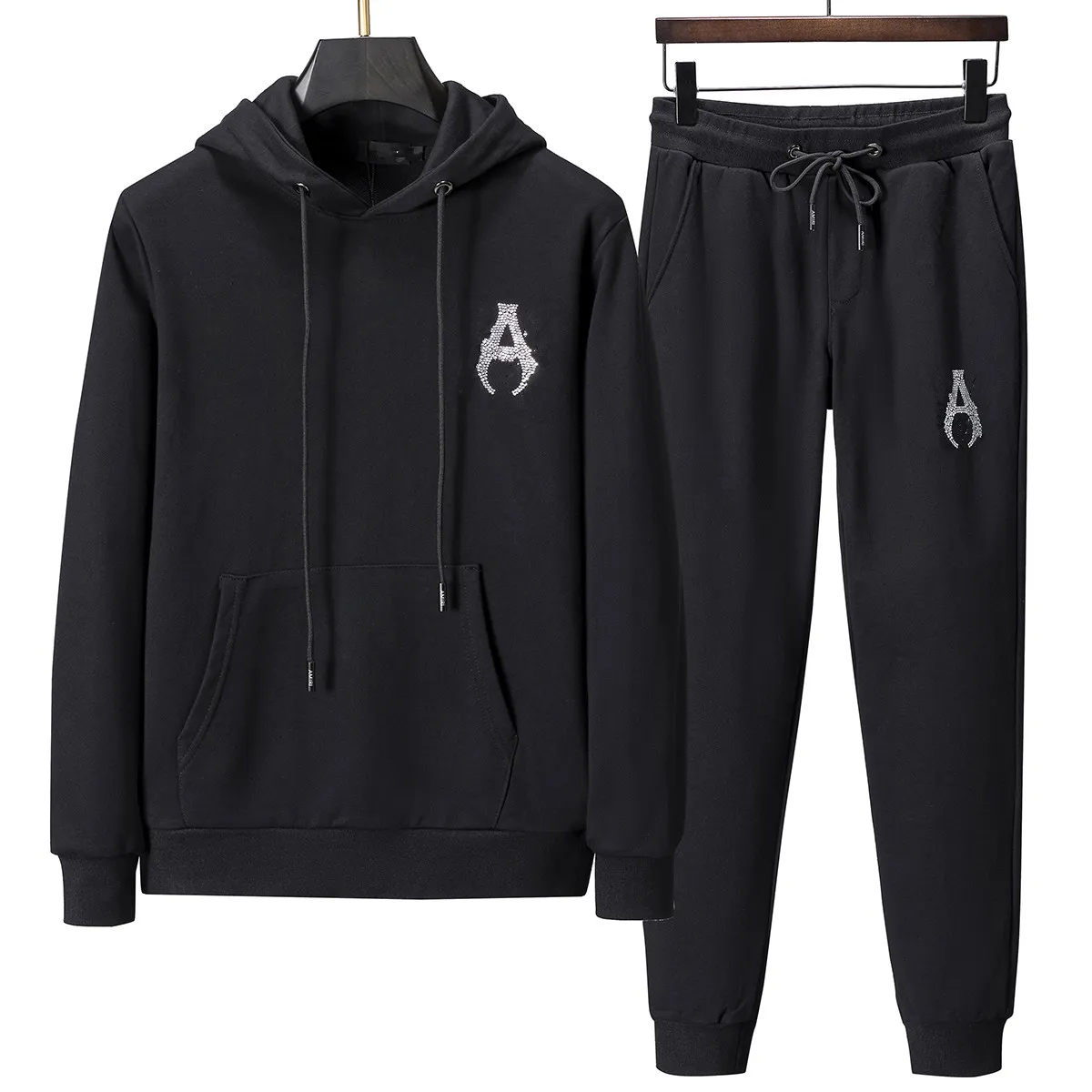 Designer Tracksuits Outono Homens Tracksuit Dois Peça Set Designer Treinamento Terno Calças Esportivas Hoodie de Alta Qualidade Grande e Alto Comfy Sweatsuit Primavera Outono