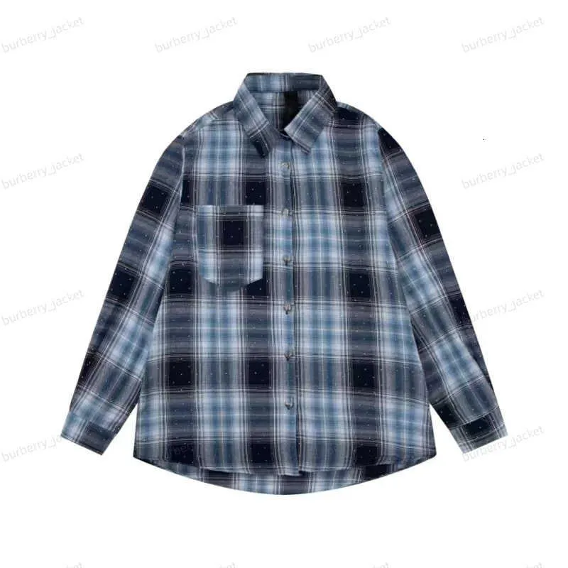 Camisas de desenhista jaqueta cromo primavera / outono coração hoodie solto camisa xadrez para homens mulheres casais casuais chromees corações casaco de mangas compridas 5zpa