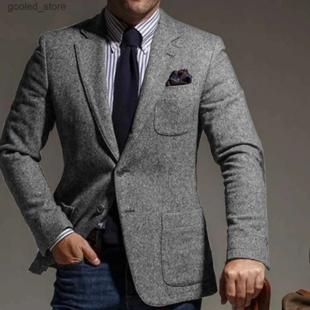 Men's Suits Blazers Single-breasted Male Suit Men's New Jacket Man Jackets Lapel Men's Woolen Coat Mens Suits Luxury Designer Blazers Social Dress Q231025