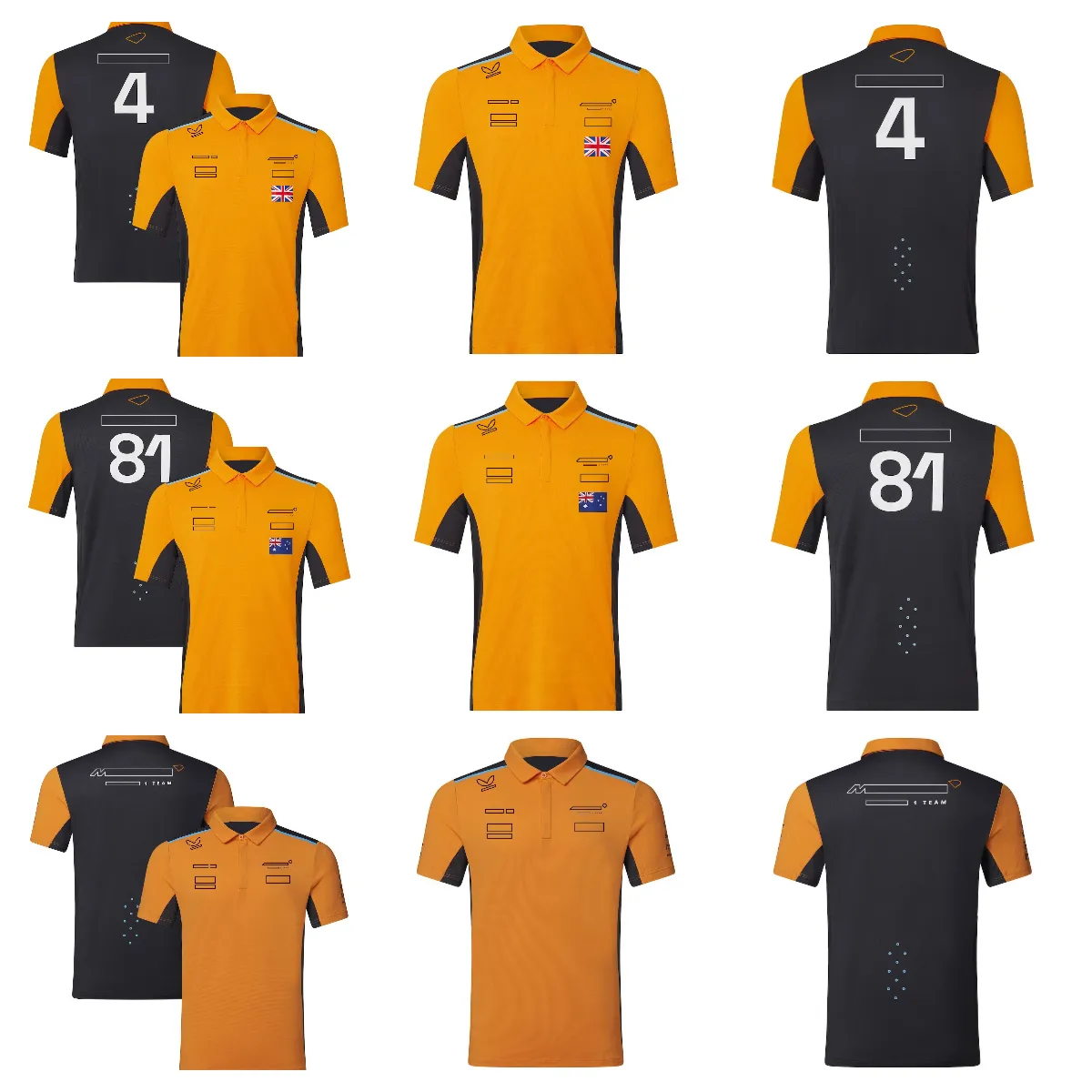 2023 new F1 racing suit T-shirt summer short-sleeved POLO shirt team drivers with the same lapel customization