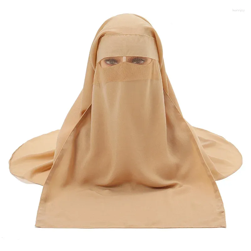 Roupas étnicas S Khimar Ramdan Eid Muçulmano Longo Voile Hijab Turban Scarf Mulheres Mascaradas Jilbab Chiffon Islam Musulman Oração