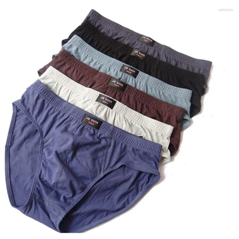 Underpants Manufacturers Wholesale 6 Pcs/Lot Men's Cotton Underwear Breathable Briefs Large Size Fat Waist