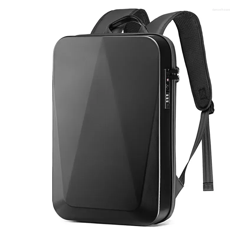 Torby szkolne Hard Shell Anti-Thief Backpack Waterproof Man Man Plecaks Mężczyzna Moda Luksusowa torba podróży 11-15.6 Laptop Geometr