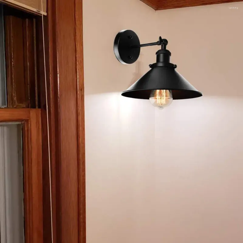 Duvar lambası Gece Işık Retro Stil E27 Base Süper Parlak Yumuşak Aydınlatma Metal İç Mekan Vintage Endüstriyel Led