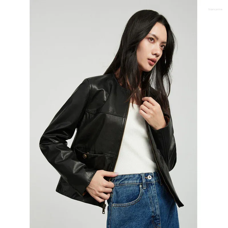 アメリROUND SHORT SYNTHETIC LEATHER JACKET 新品 Ameri ROUND SHORT FAKE LEATHER JACKET 【公式通販】