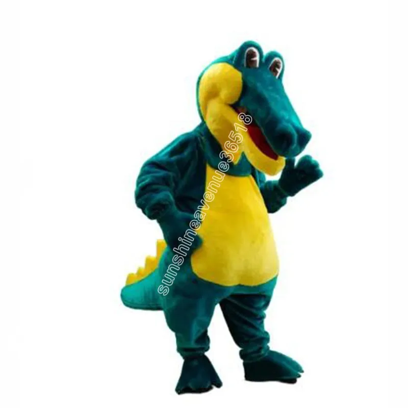 Costume de mascotte d'alligator de crocodile d'Halloween personnage de thème de dessin animé de haute qualité Carnaval Taille adulte Fête d'anniversaire de Noël Tenue fantaisie pour hommes femmes