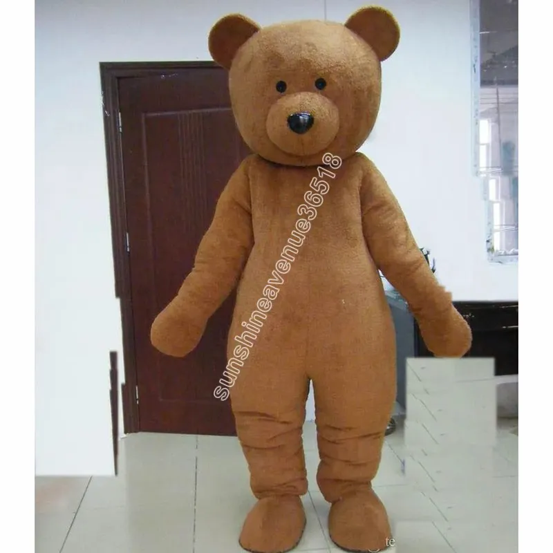 Halloween Teddy Bear Mascot Costume Högkvalitativ tecknad temakaraktär Karneval Vuxna Storlek Julfödelsedagsfest Fancy Outfit For Men Women