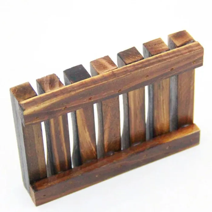 Natural Wooden Bamboo Soap Dish Tray Holder Storage Rack Plate Box Container for Bath Shower Plate Bathroom FY4366 C0612G02