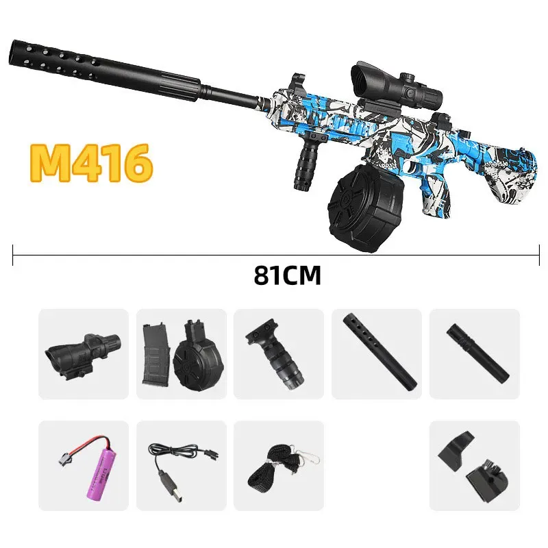 M416 Gel Gun Blaster com 15000 Hydrogel Balls Gel Blaster Manual