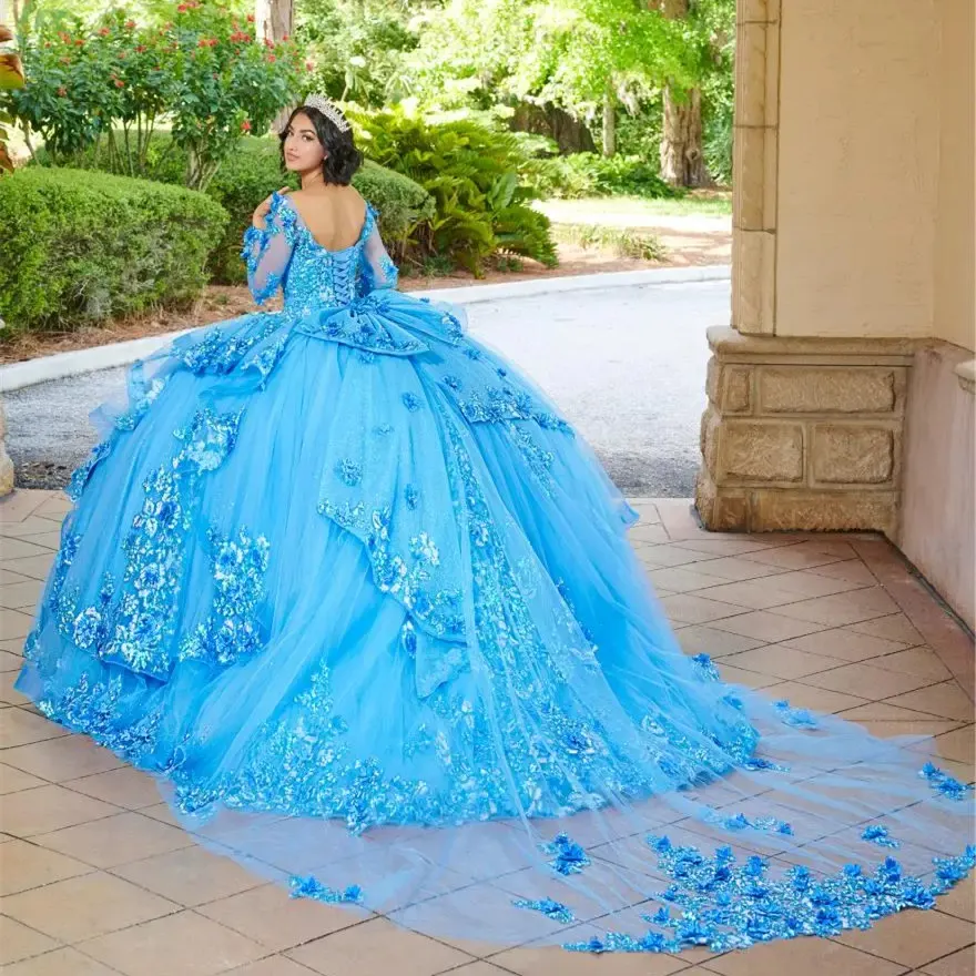 light blue a line dress A-Line Off-the-Shoulder Light Blue Glitters Long Prom Dress – FancyVestido