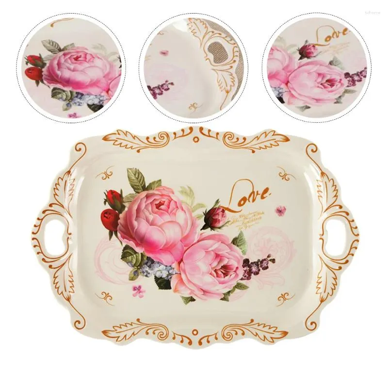 Plates Euro Pallet Chic Melamine Plate Wedding Cake Decorations Kitchen Gadget Floral Supplies Tea Cup Tray Bracket Decorative Simple
