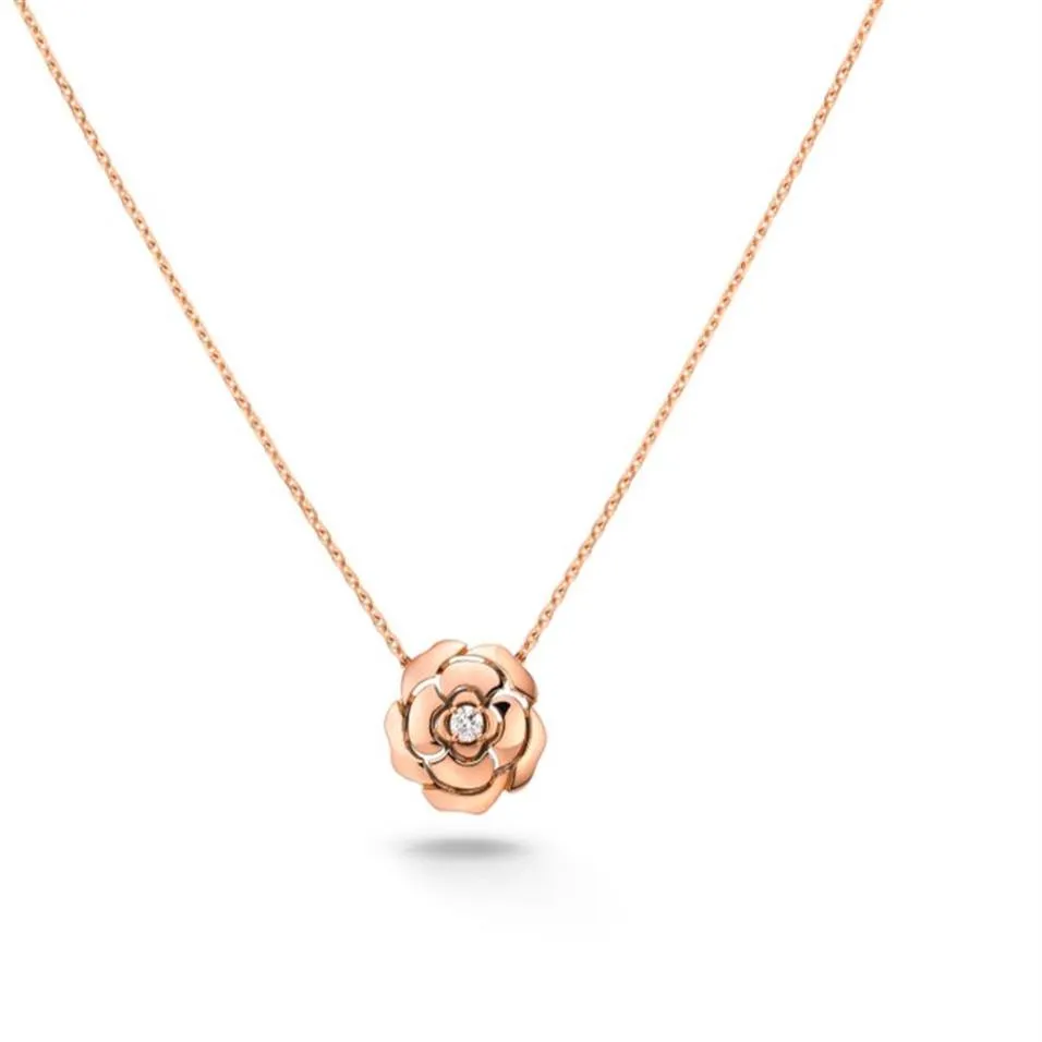 Collana CHAN 5 Nuovo in lEXTRAIT DE CAMELIA collana a catena di alta gioielleria di lusso per donna pendente k Gold Heart Designer Ladies Fashi2878