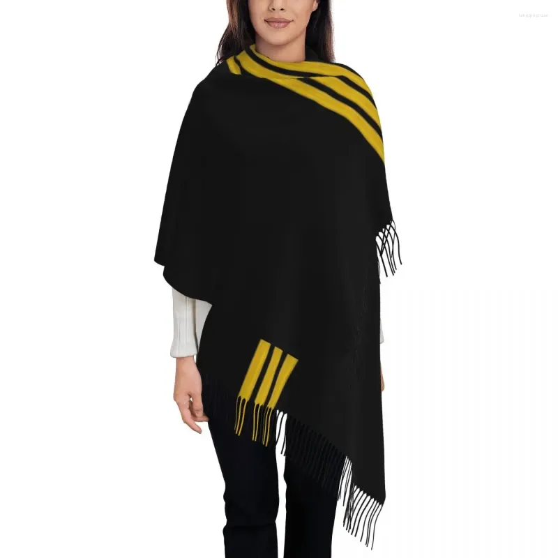 Sjaals Dames Kwastje Sjaal Born To Captain Stripes Lange Winter Herfst Sjaal En Omslagdoek Pilot Air Fighter Dagelijkse kleding Pashmina