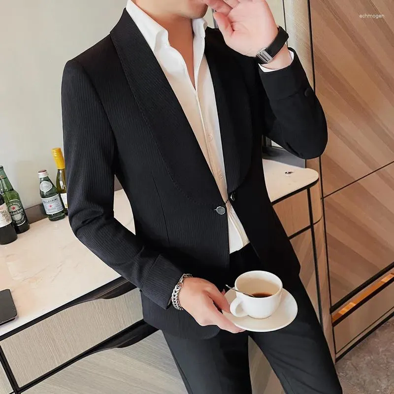 Men's Casual Slim Fit Blazer With Lining - One Button Lightweight Suit Jacket For Business, Weddings, Events (S-5XL)