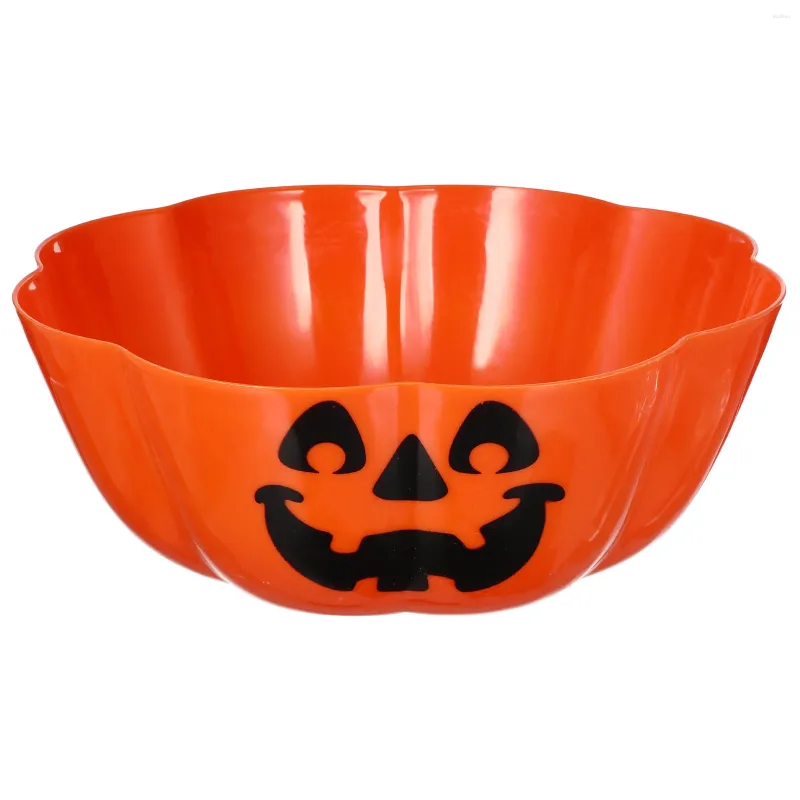 Conjuntos de vajilla Ensaladeras de Halloween Calabaza Linterna Decoración Bandeja de vidrio Plato Patrón de plástico Plato Pp Forma divertida Platos de cena para banquetes