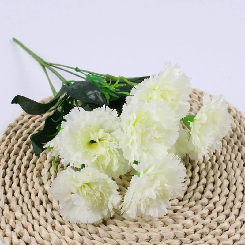 Flores decorativas presente do dia das mães cravos artificiais real casa escritório decoração de casamento arranjo buquê