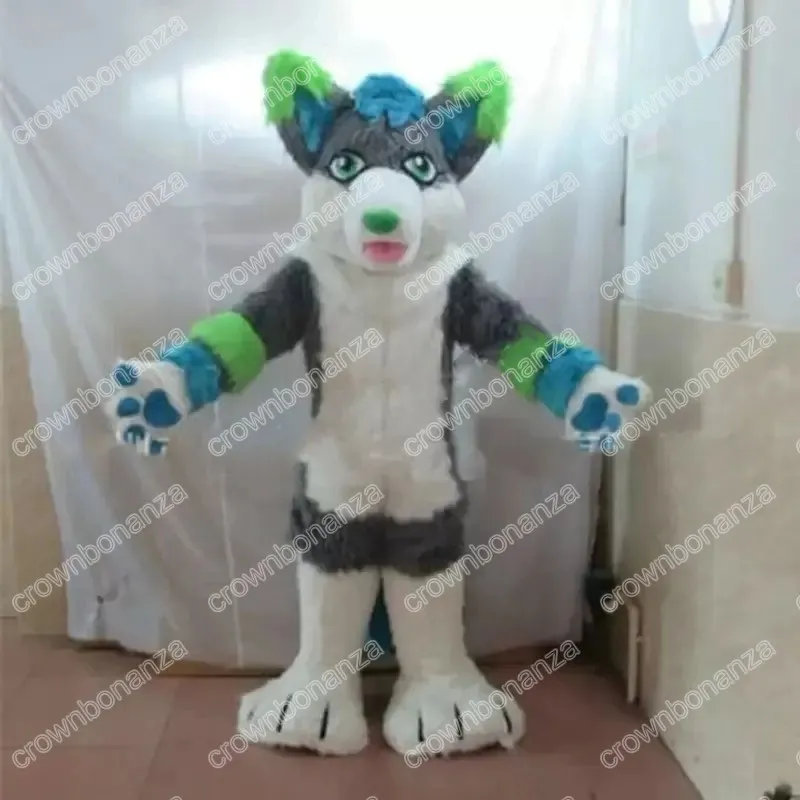 Husky Fox Dog Mascot Costumes Halloween Cartoon Character Suit Suit Charsme Outdoor Party Strój