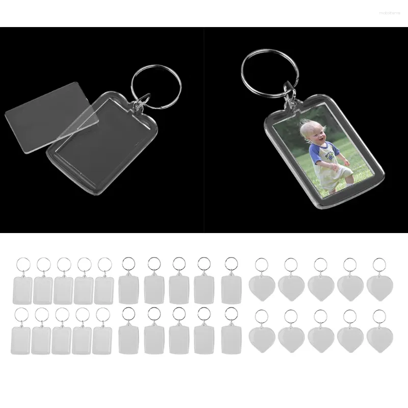 Keychains 30x Acrylic Keychain Key Artwork Po Insert Keyring Presents Gifts