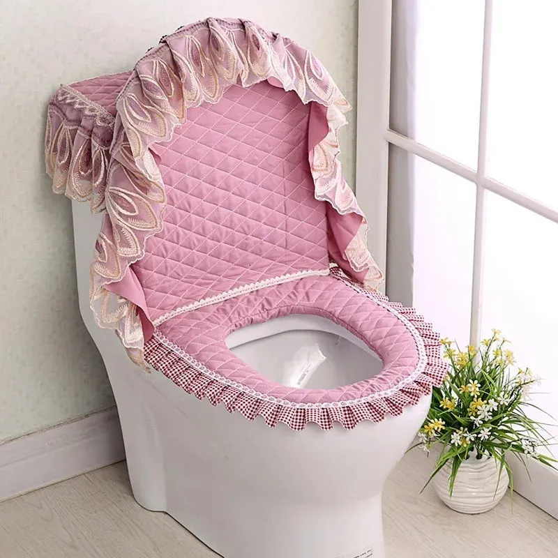 Gold Velvet Lace Toilet Seat Cover Pink Set U Shaped Covers For Home Bathroom Bathrooms And Toilets Tank Cover And Cover Sets Item 231025 From Powerstore09 15.31 DHgate.Com